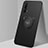 Ultra-thin Silicone Gel Soft Case Cover with Magnetic Finger Ring Stand A02 for Realme X3 SuperZoom Black