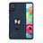 Ultra-thin Silicone Gel Soft Case Cover with Magnetic Finger Ring Stand A02 for Samsung Galaxy A51 5G Blue