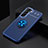 Ultra-thin Silicone Gel Soft Case Cover with Magnetic Finger Ring Stand A02 for Samsung Galaxy S21 5G