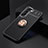 Ultra-thin Silicone Gel Soft Case Cover with Magnetic Finger Ring Stand A02 for Samsung Galaxy S21 Plus 5G Gold and Black