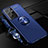 Ultra-thin Silicone Gel Soft Case Cover with Magnetic Finger Ring Stand A02 for Samsung Galaxy S21 Ultra 5G