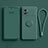 Ultra-thin Silicone Gel Soft Case Cover with Magnetic Finger Ring Stand A02 for Vivo iQOO 9 5G Green