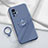 Ultra-thin Silicone Gel Soft Case Cover with Magnetic Finger Ring Stand A02 for Vivo X50 Pro 5G