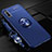 Ultra-thin Silicone Gel Soft Case Cover with Magnetic Finger Ring Stand A03 for Huawei Honor 9X Blue