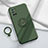 Ultra-thin Silicone Gel Soft Case Cover with Magnetic Finger Ring Stand A03 for Oppo A92