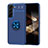 Ultra-thin Silicone Gel Soft Case Cover with Magnetic Finger Ring Stand A03 for Samsung Galaxy S24 Plus 5G