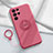 Ultra-thin Silicone Gel Soft Case Cover with Magnetic Finger Ring Stand A03 for Samsung Galaxy S24 Ultra 5G