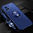 Ultra-thin Silicone Gel Soft Case Cover with Magnetic Finger Ring Stand A03 for Vivo V20 Pro 5G Blue