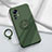 Ultra-thin Silicone Gel Soft Case Cover with Magnetic Finger Ring Stand A03 for Xiaomi Mi 12 Pro 5G Green