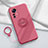 Ultra-thin Silicone Gel Soft Case Cover with Magnetic Finger Ring Stand A03 for Xiaomi Mi 12 Pro 5G Red