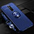 Ultra-thin Silicone Gel Soft Case Cover with Magnetic Finger Ring Stand A03 for Xiaomi Redmi 8 Blue