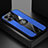 Ultra-thin Silicone Gel Soft Case Cover with Magnetic Finger Ring Stand A04 for Apple iPhone 13 Pro Blue