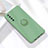 Ultra-thin Silicone Gel Soft Case Cover with Magnetic Finger Ring Stand A04 for Huawei Nova 7 5G