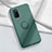 Ultra-thin Silicone Gel Soft Case Cover with Magnetic Finger Ring Stand A04 for Oppo A72