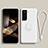 Ultra-thin Silicone Gel Soft Case Cover with Magnetic Finger Ring Stand A04 for Samsung Galaxy S24 Plus 5G White