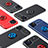 Ultra-thin Silicone Gel Soft Case Cover with Magnetic Finger Ring Stand A05 for Apple iPhone 15