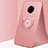 Ultra-thin Silicone Gel Soft Case Cover with Magnetic Finger Ring Stand A05 for Vivo Nex 3S Rose Gold