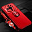 Ultra-thin Silicone Gel Soft Case Cover with Magnetic Finger Ring Stand A05 for Xiaomi Mi 12 Ultra 5G Red