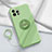 Ultra-thin Silicone Gel Soft Case Cover with Magnetic Finger Ring Stand A06 for Apple iPhone 15 Pro