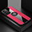 Ultra-thin Silicone Gel Soft Case Cover with Magnetic Finger Ring Stand A07 for Samsung Galaxy S21 FE 5G Red