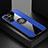 Ultra-thin Silicone Gel Soft Case Cover with Magnetic Finger Ring Stand A07 for Samsung Galaxy S22 Ultra 5G Blue