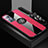 Ultra-thin Silicone Gel Soft Case Cover with Magnetic Finger Ring Stand A08 for Xiaomi Mi 12 5G Red