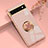 Ultra-thin Silicone Gel Soft Case Cover with Magnetic Finger Ring Stand AN1 for Google Pixel 6a 5G Rose Gold