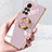 Ultra-thin Silicone Gel Soft Case Cover with Magnetic Finger Ring Stand AN1 for Huawei Honor V40 5G