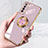 Ultra-thin Silicone Gel Soft Case Cover with Magnetic Finger Ring Stand AN1 for Huawei Nova 7 5G