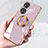 Ultra-thin Silicone Gel Soft Case Cover with Magnetic Finger Ring Stand AN1 for Huawei P50