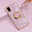 Ultra-thin Silicone Gel Soft Case Cover with Magnetic Finger Ring Stand AN1 for Sharp Aquos wish3