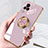 Ultra-thin Silicone Gel Soft Case Cover with Magnetic Finger Ring Stand AN1 for Vivo iQOO 7 5G