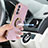 Ultra-thin Silicone Gel Soft Case Cover with Magnetic Finger Ring Stand AN1 for Vivo iQOO 7 India 5G