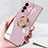 Ultra-thin Silicone Gel Soft Case Cover with Magnetic Finger Ring Stand AN1 for Vivo V23 5G