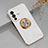 Ultra-thin Silicone Gel Soft Case Cover with Magnetic Finger Ring Stand AN1 for Vivo V23 Pro 5G White