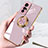 Ultra-thin Silicone Gel Soft Case Cover with Magnetic Finger Ring Stand AN1 for Vivo X70 5G