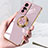 Ultra-thin Silicone Gel Soft Case Cover with Magnetic Finger Ring Stand AN1 for Vivo X70 Pro 5G