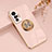 Ultra-thin Silicone Gel Soft Case Cover with Magnetic Finger Ring Stand AN1 for Vivo X70t