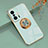 Ultra-thin Silicone Gel Soft Case Cover with Magnetic Finger Ring Stand AN1 for Xiaomi Mi 11T 5G