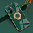 Ultra-thin Silicone Gel Soft Case Cover with Magnetic Finger Ring Stand AN1 for Xiaomi Redmi Note 11E 5G Green