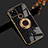 Ultra-thin Silicone Gel Soft Case Cover with Magnetic Finger Ring Stand AN2 for Google Pixel 5a 5G Black