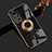 Ultra-thin Silicone Gel Soft Case Cover with Magnetic Finger Ring Stand AN2 for Huawei Honor V40 5G