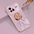 Ultra-thin Silicone Gel Soft Case Cover with Magnetic Finger Ring Stand AN2 for Vivo X80 5G