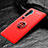 Ultra-thin Silicone Gel Soft Case Cover with Magnetic Finger Ring Stand D01 for Xiaomi Mi Note 10