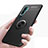 Ultra-thin Silicone Gel Soft Case Cover with Magnetic Finger Ring Stand D01 for Xiaomi Mi Note 10