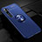 Ultra-thin Silicone Gel Soft Case Cover with Magnetic Finger Ring Stand D02 for Xiaomi Mi Note 10