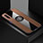 Ultra-thin Silicone Gel Soft Case Cover with Magnetic Finger Ring Stand for Huawei Honor 9X Pro Brown