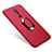 Ultra-thin Silicone Gel Soft Case Cover with Magnetic Finger Ring Stand for Huawei Maimang 7 Red