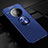 Ultra-thin Silicone Gel Soft Case Cover with Magnetic Finger Ring Stand for Huawei Mate 40 Blue