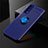 Ultra-thin Silicone Gel Soft Case Cover with Magnetic Finger Ring Stand for Huawei P Smart (2021) Blue